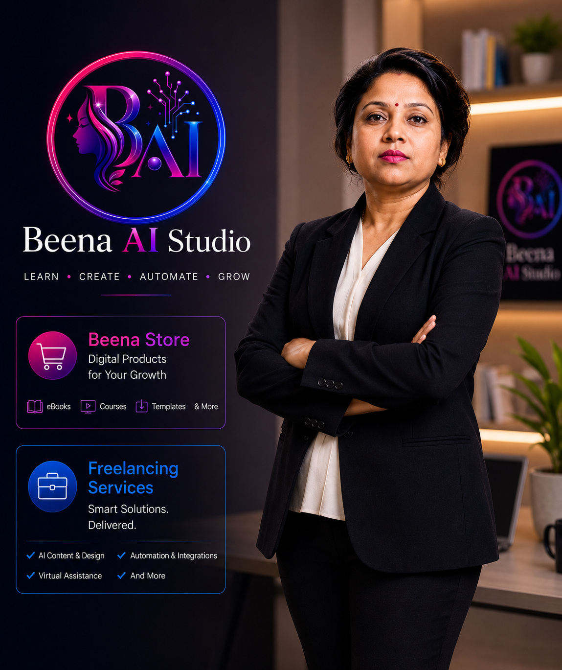 Beena Singh Chauhan, founder of Beena AI Studio