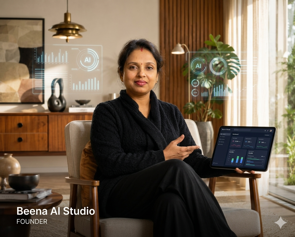 Beena Singh Chauhan, founder of Beena AI Studio